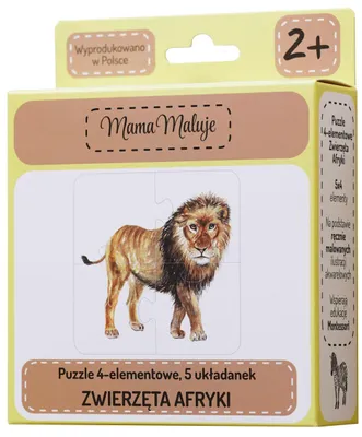 Produktbild von Puzzle 4-elementowe Zwierzęta Afryki