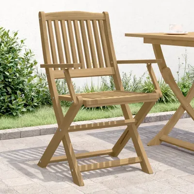 Produktbild von vidaXL Zahradní židle 4 ks. Skládací 57,5x54,5x90 cm masivní dřevo akácie