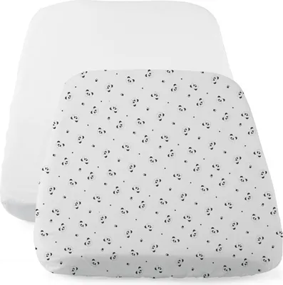 Image de Chicco - Set de 2 feuilles assises motif pandabeer blanc - pour câliner bébé 4 -in -1 berceau