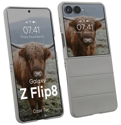 Produktbild von Robuste Handyhülle für Galaxy Z Flip8, Bizon Case Tur, Hellgrau