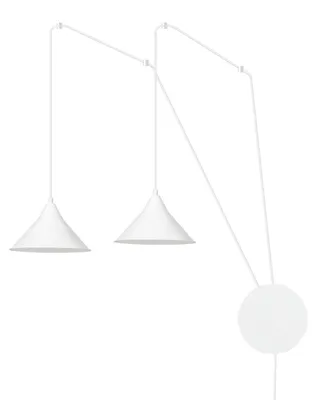 Obrázek produktu pro Nástěnná lampa ABRAMO z bíle lakované oceli