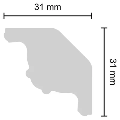 Produktbild von Decosa Stuckleiste Denise, 2 m x 31 mm x 31 mm