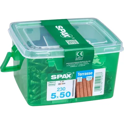Immagine prodotto di Set 230 viti SPAX testa cilindrica torx in acciaio inox, Diam.5 mm x L.50 mm