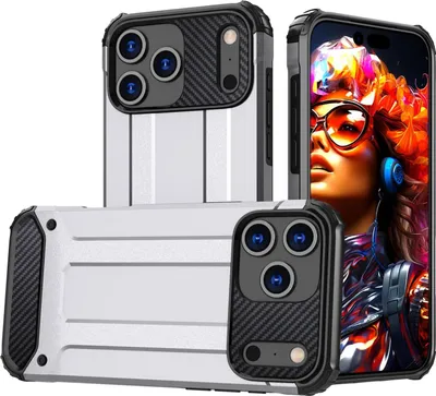 Produktbild von Mobigear Outdoor iPhone 17 Pro Max Hülle Hardcase Backcover Stoßfest - Silber