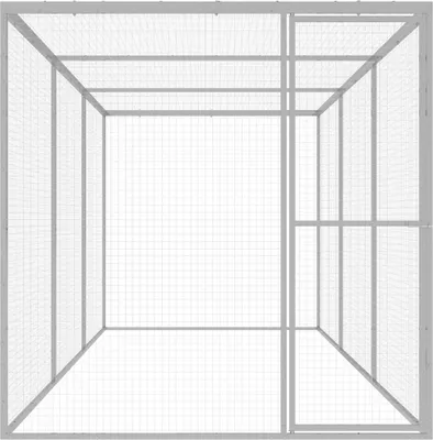 Produktbild von vidaXL Katzenkäfig 4,5x1,5x1,5 m Verzinkter Stahl