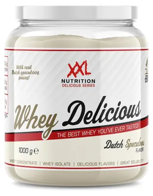 Produktbild von Whey Protein Pulver Eiweißpulver | XXL Nutrition Whey Delicious Spekulatius 1000 g | Shake aus Isolat & Konzentrat für Muskelaufbau & Fitness