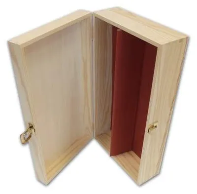 Imagen del producto de Soporte para botellas de vino de madera, hecho de pino natural