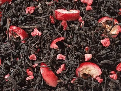 Produktbild von 1 kg  Schwarzteemischung Crannyberry Cranberry-Note aromatisiert
