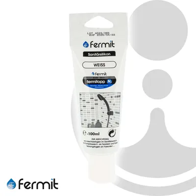 Produktbild von Fermit Fermitopp N Silikon Tube 100ml weiß 16060