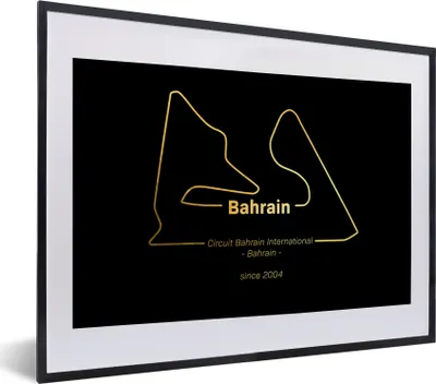 Produktbild von MuchoWow® Gerahmtes Poster Bahrain - Formel 1 - Rennstrecke 40x30 cm - Poster mit Schwarzem Bilderrahmen Wandposter Rahmen Foto Bilder - Bilderrahmen - Poster im Rahmen
