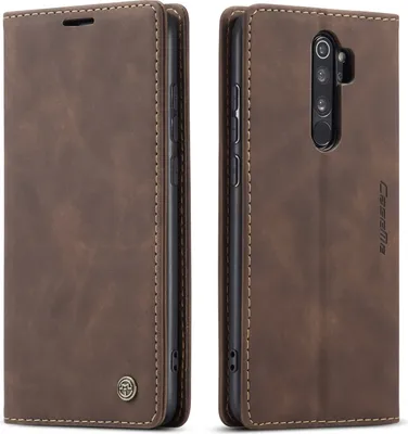 Produktbild von Redmi Note 8 Pro Hülle, LaimTop Retro Kunstledertasche TPU Innere, Kartenfächer, Magnetverschluss, Klapphülle mit Standfunktion Schutzhülle für Xiaomi Redmi Note 8 Pro Kaffee