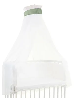 Produktbild von babybay Himmel Waffelpiqué mit Band passend für alle Modelle bis 96 cm Länge, jadegrün