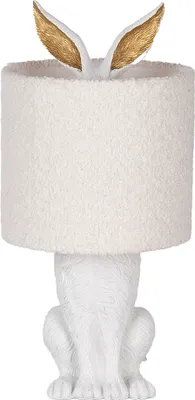 Produktbild von Clayre & Eef Tischlampe Kaninchen Ø 20x43 cm Weiß Kunststoff