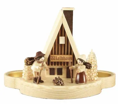 Produktbild von Räucherhaus Waldhaus mit Teelichter BxHxT 17x12x10,5cm NEU