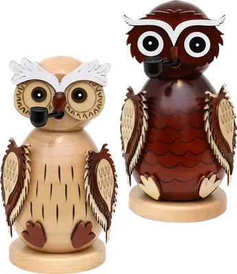 Produktbild von Holz Räucherfigur Eule SIGRO
