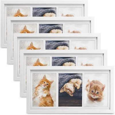 Image de Bomoe Cadre photo collage 5x pour 3 photos Galeria, 10x15 cm, blanc