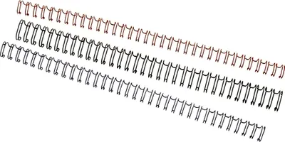 Produktbild von GBC WireBind Drahtbinderücken, silber, 125mm (100), Silber, 3 Blätter, Metall, A4, 1,25 cm, 280 mm