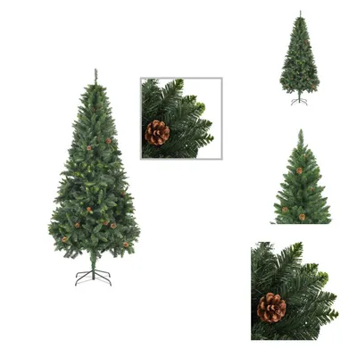Immagine prodotto di vidaXL Albero di Natale artificiale con pigne verdi 210 cm - Alberi di Natale