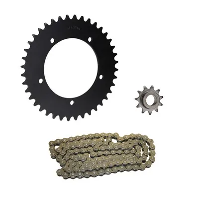 Produktbild von Kettensatz 3-teilig schwarz 11/40 Zähne für Hercules KX 5 (bis Motor Nr. 10697365)