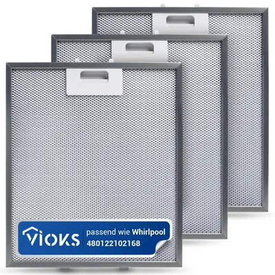 Produktbild von 3 x Dunstabzugshaubenfilter 305 x 267 mm Ersatz für Electrolux und Whirlpool