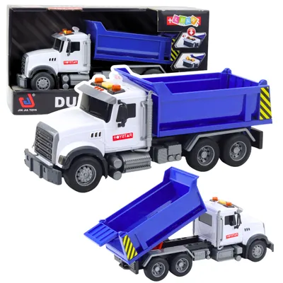 Image de Les lumières de la boîte de déménagement d'un camion à benne basculante sonnent en bleu