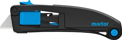 Produktbild von MARTOR Sicherheitsmesser Mit Klingeneinzug, SECUPRO MAXISAFE, Profi Cuttermesser, Leicht, Kunststoff, Rechts- & Linkshänder, Logistik,