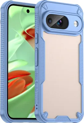 Produktbild von Hülle für Google Pixel 9 - Phonesta Shockproof Armor Semi-Transparent Back Cover - Blau