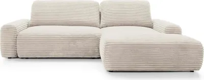 Produktbild von Ecksofa VIGO Ambience 02 Beige Cord Breitcord Schlafsofa Bettkasten Rechts