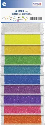 Produktbild von Glorex Glitter fein bunt, 20 g