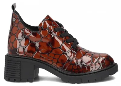Produktbild von Damen Halbstiefel mit Schnürung aus braunem Naturleder und Blockabsatz