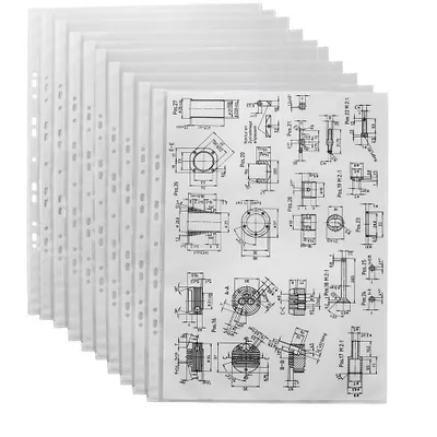 Produktbild von Prospekthüllen DIN A3 transparent genarbt 0,08 mm - 10 Stck