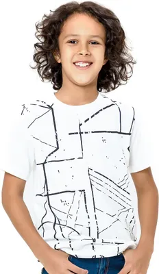 Produktbild von Jungen-T-Shirt Geometry  - Weiß - 140