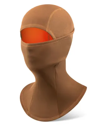 Image de ROCKBROS Balaclava thermo-sensible d'hiver coupe-vent Masque de ski chaud en laine polaire pour le vélo, le ski d'hiver en extérieur Marron