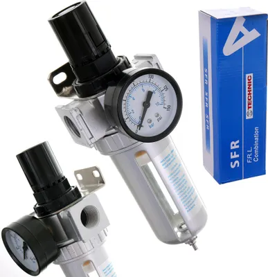 Immagine prodotto di Filtro aria, riduttore, separatore d'olio e separatore d'acqua 40 micron Technic AFR80-40 1/2"