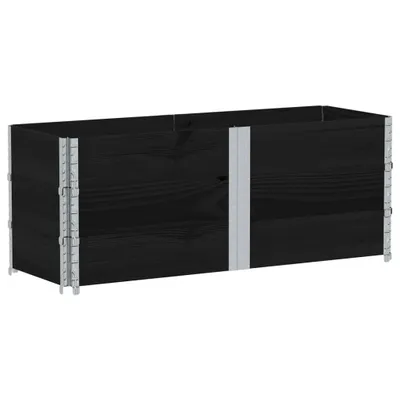 Produktbild von Pflanzkasten Schwarz 150x50 cm Massivholz Kiefer