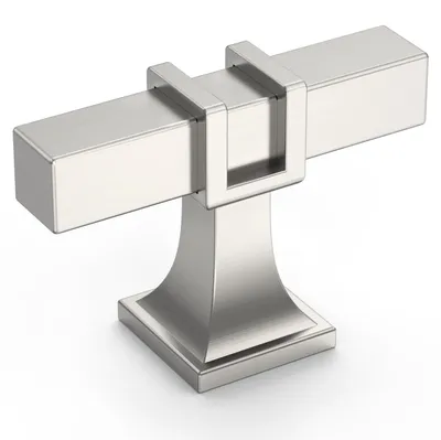 Produktbild von 10 Möbelknöpfe aus gebürstetem Nickel, Schrankknöpfe, Schubladenknöpfe, Türknöpfe, Kommodenknöpfe