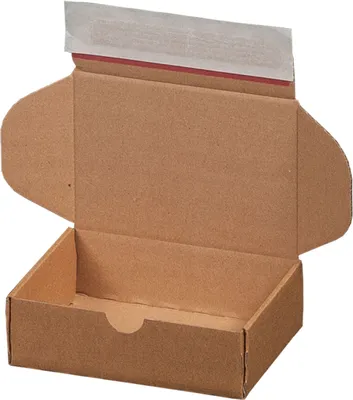 Produktbild von 6240 x Postversandkarton 140x101x43mm Versandschachtel Faltkarton mit Selbstklebeverschluss & Aufreißfaden