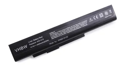 Produktbild von vhbw Akku Ersatz für A41-A15, A42-A15, A42-H36, A32-A15 für Notebook (4400mAh, 14,4V, Li-Ion, schwarz)
