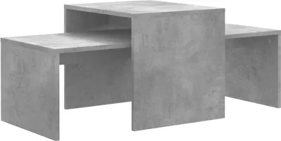 Produktbild von vidaXL Couchtisch-Set Betongrau 100x48x40 cm Holzwerkstoff
