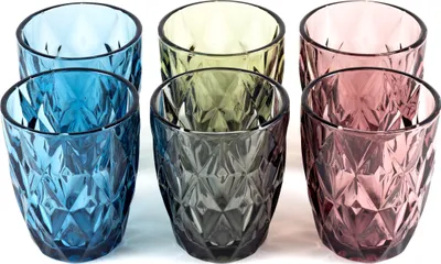 Produktbild von Hanseküche Trinkgläser Set 6x 300 ml – Hochwertige Gläser Bunt – Wassergläser Trinkgläser Saftgläser – Spülmaschinenfest aus Glas mehrfarbig
