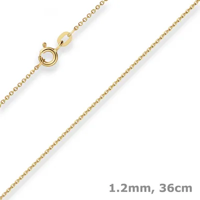 1-2mm-Ankerkette-flach-aus-333-Gelbgold-36cm