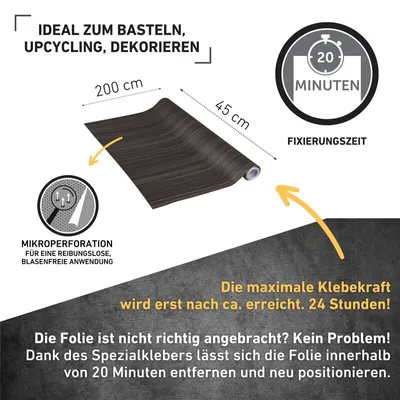 Produktbild von Perfect Fix® Klebefolie Zebrano - 45x200cm