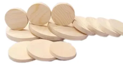 Image de Elzusha - Disques en bois pour projets créatifs (10 pièces, 15 cm)