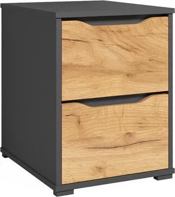 Produktbild von Vicco Kommode Ruben, 40 x 53.6 cm mit Schubladen, Goldkraft Eiche/Anthrazit