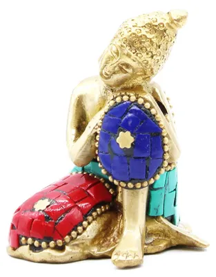 Imagen del producto de Figura de Buda de Latón - Pensando - 6.5 cm