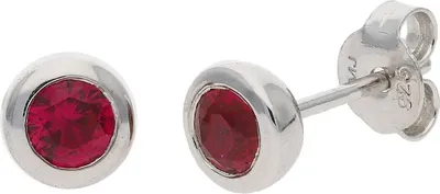 Produktbild von JuwelmaLux Ohrstecker 925 Silber mit synth. Rubin JL39-06-0671