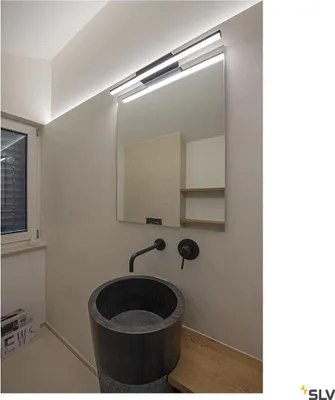 Produktbild von SLV 1003506 GLENOS 60, Indoor LED Spiegelleuchte schwarz CCT switch 3000/4000K