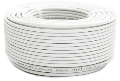 Produktbild von PremiumX 100m Mini Koaxial Sat Kabel 4mm Weiß Koax Antennenkabel 2-fach geschirmt