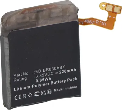 Zdjęcie produktu dla Bateria pasująca do Samsung Galaxy Watch Active2 40 mm, SM-R830, EB-BR830ABY, 3,85 V, 220 mAh