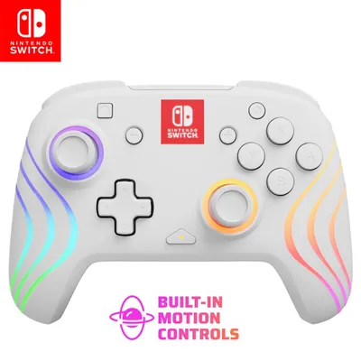 Produktbild von PDP Afterglow Wave, Gamepad, Nintendo Switch, Nintendo Switch Lite, Nintendo Switch OLED, Schaltfläche Zurück, D-Pad, Menü-Taste, Schaltfläche Teilen, Analog / Digital, Mehrfarbig, Verkabelt & Kabellos